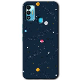 Tecno Spark 7T Çizim Gezegen Baskılı Uyumlu Silikon Kılıf