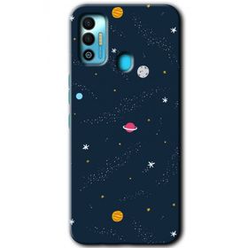 Tecno Spark 7T Çizim Gezegen Baskılı Uyumlu Silikon Kılıf