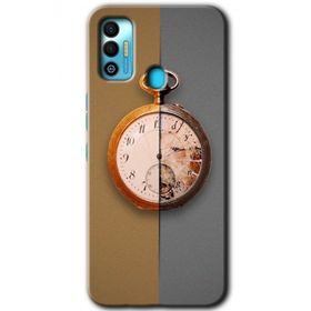 Tecno Spark 7T Clocks Artwork Baskılı Uyumlu Silikon Kılıf
