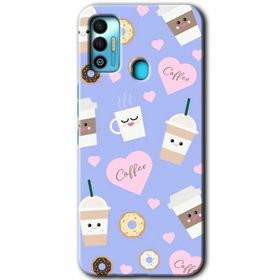 Tecno Spark 7T Coffee Cake Baskılı Uyumlu Silikon Kılıf
