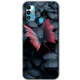 Tecno Spark 7T Dark Butterfly Baskılı Uyumlu Silikon Kılıf