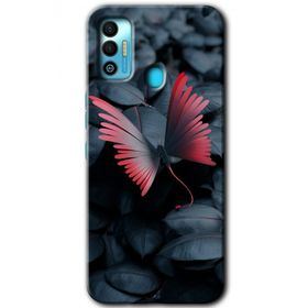 Tecno Spark 7T Dark Butterfly Baskılı Uyumlu Silikon Kılıf