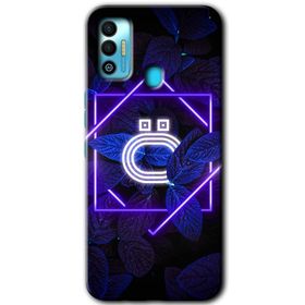 Tecno Spark 7T Dark Neon Yaprak Ö Harfi Baskılı Uyumlu Silikon Kılıf