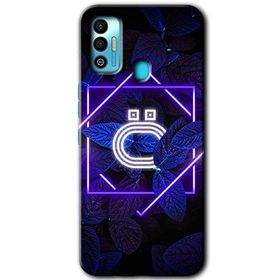 Tecno Spark 7T Dark Neon Yaprak Ö Harfi Baskılı Uyumlu Silikon Kılıf