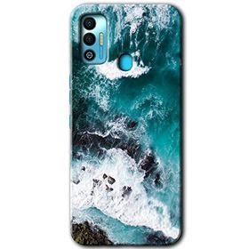 Tecno Spark 7T Deniz Kıyısı Baskılı Uyumlu Silikon Kılıf