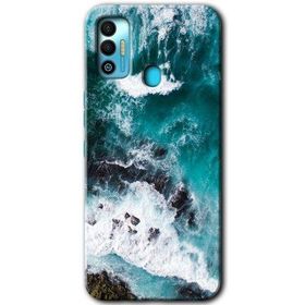 Tecno Spark 7T Deniz Kıyısı Baskılı Uyumlu Silikon Kılıf