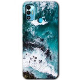 Tecno Spark 7T Deniz Kıyısı Baskılı Uyumlu Silikon Kılıf