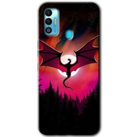 Tecno Spark 7T Dragon Night Baskılı Uyumlu Silikon Kılıf
