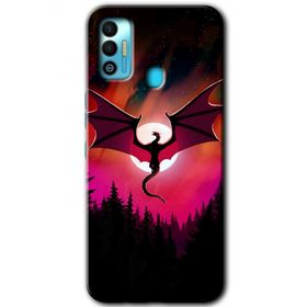 Tecno Spark 7T Dragon Night Baskılı Uyumlu Silikon Kılıf
