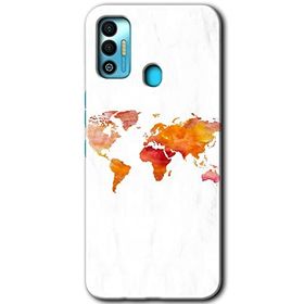 Tecno Spark 7T Dünya Haritası Baskılı Uyumlu Silikon Kılıf