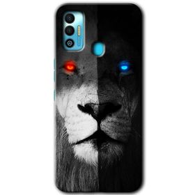 Tecno Spark 7T Fire and Ice Lion Baskılı Uyumlu Silikon Kılıf