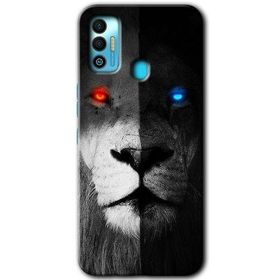 Tecno Spark 7T Fire and Ice Lion Baskılı Uyumlu Silikon Kılıf