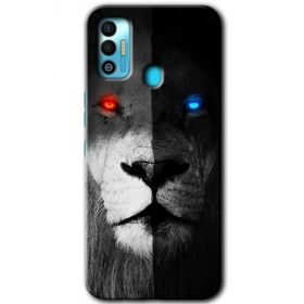 Tecno Spark 7T Fire and Ice Lion Baskılı Uyumlu Silikon Kılıf