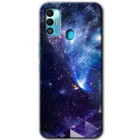 Tecno Spark 7T Galaksi Baskılı Uyumlu Silikon Kılıf