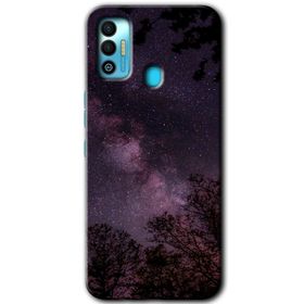 Tecno Spark 7T Gece Galaksi Baskılı Uyumlu Silikon Kılıf