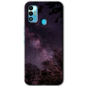Tecno Spark 7T Gece Galaksi Baskılı Uyumlu Silikon Kılıf
