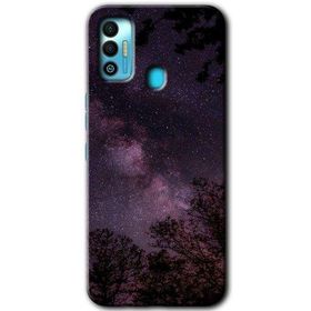 Tecno Spark 7T Gece Galaksi Baskılı Uyumlu Silikon Kılıf