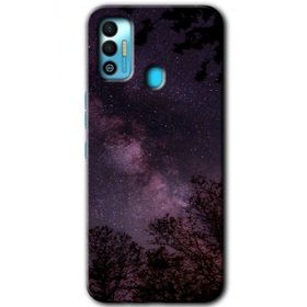 Tecno Spark 7T Gece Galaksi Baskılı Uyumlu Silikon Kılıf
