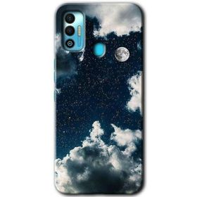 Tecno Spark 7T Gece Gökyüzü Baskılı Uyumlu Silikon Kılıf