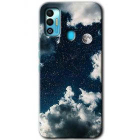 Tecno Spark 7T Gece Gökyüzü Baskılı Uyumlu Silikon Kılıf