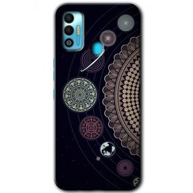 Tecno Spark 7T Gezegen Döngüsü Baskılı Uyumlu Silikon Kılıf