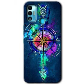 Tecno Spark 7T Gizemli Pusula Baskılı Uyumlu Silikon Kılıf