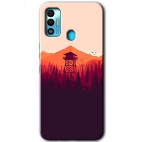 Tecno Spark 7T Gözlem Kulesi Baskılı Uyumlu Silikon Kılıf