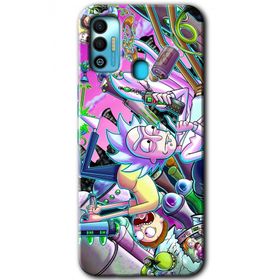 Tecno Spark 7T Graffiti Çizgi Film Baskılı Uyumlu Silikon Kılıf