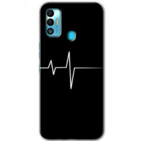 Tecno Spark 7T Heart Rytm Baskılı Uyumlu Silikon Kılıf