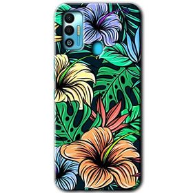 Tecno Spark 7T Hibiscus Flowers Baskılı Uyumlu Silikon Kılıf