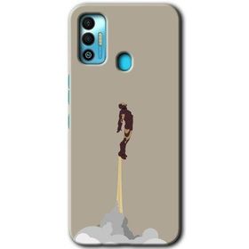 Tecno Spark 7T İronman Airport Baskılı Uyumlu Silikon Kılıf