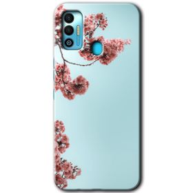 Tecno Spark 7T Japon Çiçeği Baskılı Uyumlu Silikon Kılıf