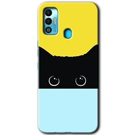 Tecno Spark 7T Kara Kedi Baskılı Uyumlu Silikon Kılıf
