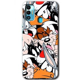 Tecno Spark 7T Karakterler Baskılı Uyumlu Silikon Kılıf