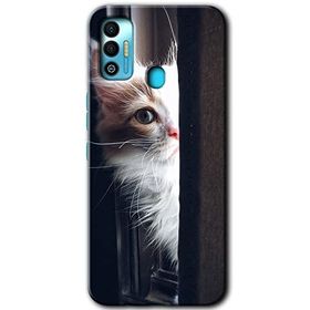 Tecno Spark 7T Kedi Bakışı Baskılı Uyumlu Silikon Kılıf