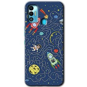 Tecno Spark 7T Kedi Galaksi Baskılı Uyumlu Silikon Kılıf