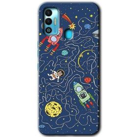 Tecno Spark 7T Kedi Galaksi Baskılı Uyumlu Silikon Kılıf
