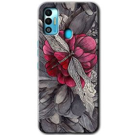 Tecno Spark 7T kelebek Ömrü Baskılı Uyumlu Silikon Kılıf