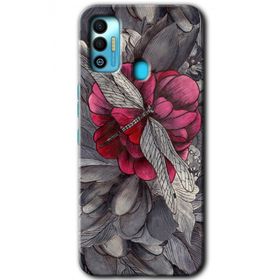 Tecno Spark 7T kelebek Ömrü Baskılı Uyumlu Silikon Kılıf