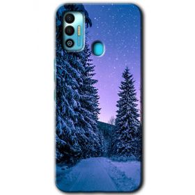 Tecno Spark 7T Kış Manzarası Baskılı Uyumlu Silikon Kılıf