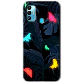 Tecno Spark 7T Lighter Butterfly Baskılı Uyumlu Silikon Kılıf