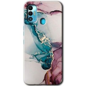 Tecno Spark 7T Liquid Mermer Baskılı Uyumlu Silikon Kılıf