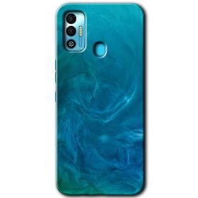 Tecno Spark 7T Mavi Aura Baskılı Uyumlu Silikon Kılıf