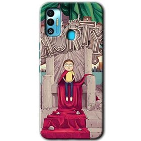 Tecno Spark 7T Morty Baskılı Uyumlu Silikon Kılıf