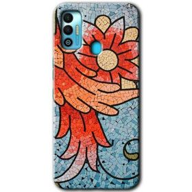 Tecno Spark 7T Mozaik Çiçek Baskılı Uyumlu Silikon Kılıf