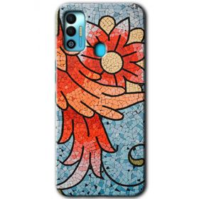 Tecno Spark 7T Mozaik Çiçek Baskılı Uyumlu Silikon Kılıf
