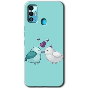 Tecno Spark 7T Mutlu Kuşlar Baskılı Uyumlu Silikon Kılıf