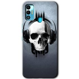 Tecno Spark 7T Müzik Kurukafa Baskılı Uyumlu Silikon Kılıf