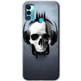 Tecno Spark 7T Müzik Kurukafa Baskılı Uyumlu Silikon Kılıf