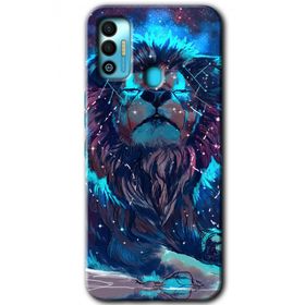 Tecno Spark 7T Neon Aslan Baskılı Uyumlu Silikon Kılıf